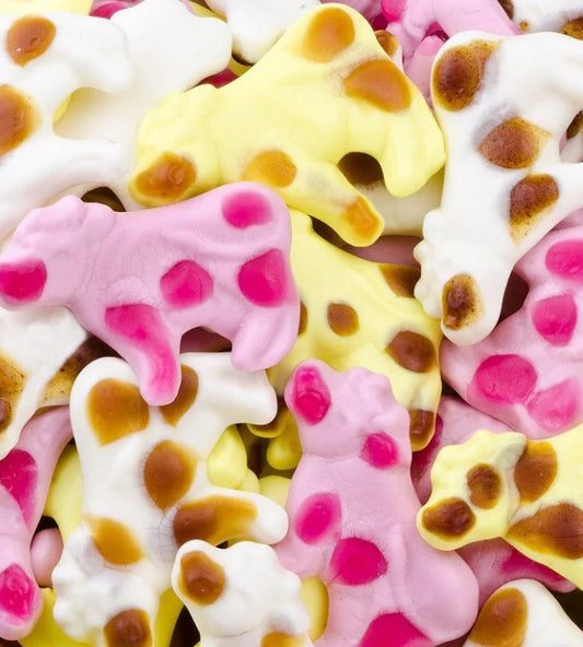 Vaches colorées en gélifié aéré 100g