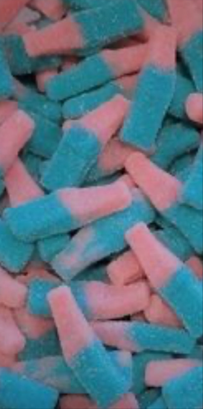 Sprudelflasche rosa und blau 100g
